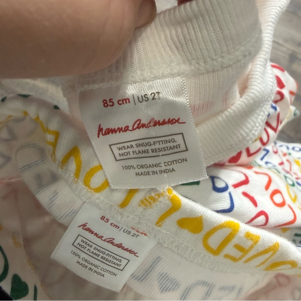 Hanna Andersson Loved Pride Multicolor Organic Cotton Pajamas Size 2T - Picture 2 of 6